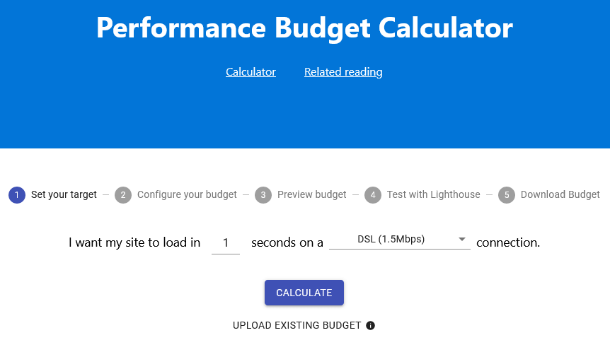 Perdormance Budget Calculator